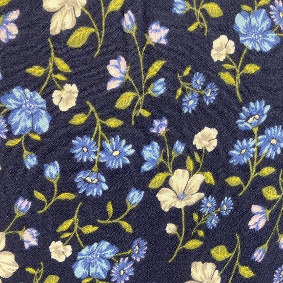 Blue Floral Print Long Sleeve Dress - Picture 8 of 12